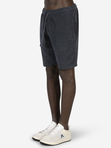 Grey cotton-terry shorts