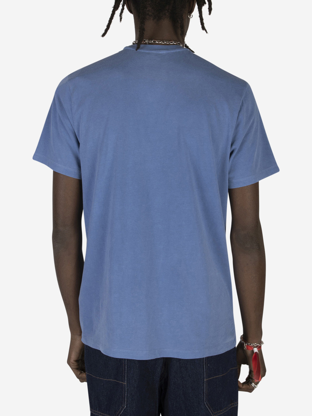 MAJESTIC FILATURES T-shirt in cotone blu Oceano Urbanstaroma