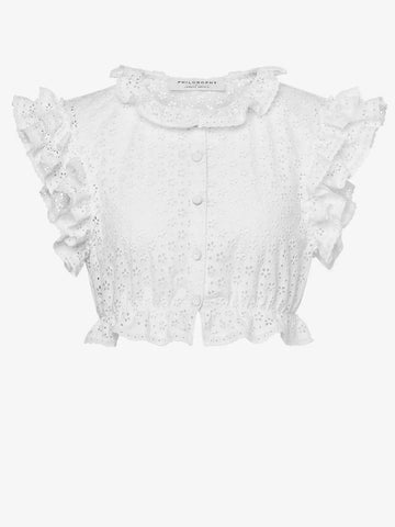 Broderie anglais lace top