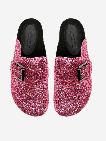 Mules with glitter