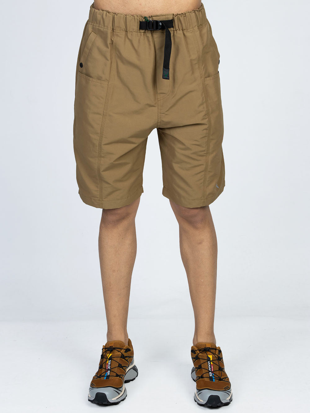 SOUTH2 WEST8 Shorts in grosgrain con cintura Senape Urbanstaroma