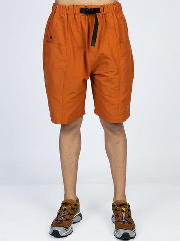 SOUTH2 WEST8 Shorts in grosgrain con cintura arancione