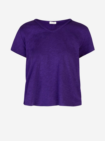 AMERICAN VINTAGE T-shirt cropped in cotone Viola