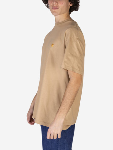 CARHARTT WIP T-shirt Chase in cotone Beige