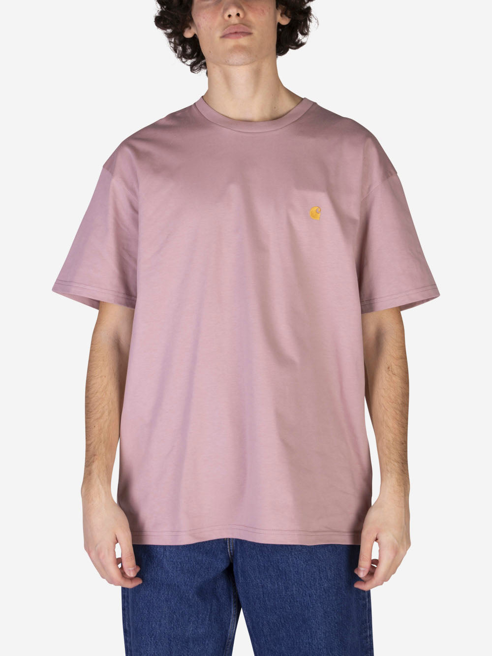 CARHARTT WIP T-shirt Chase in cotone Rosa Urbanstaroma