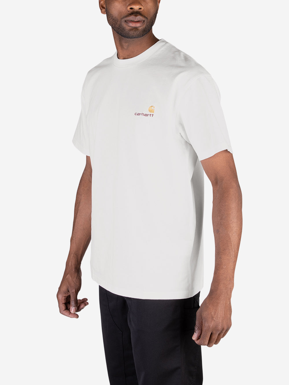 CARHARTT WIP T-shirt American Script Bianco Urbanstaroma