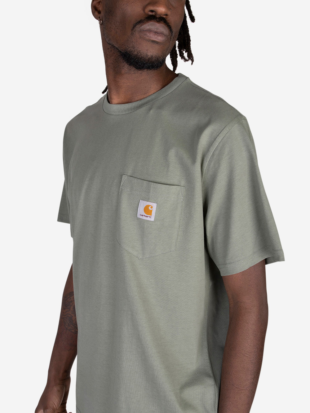 CARHARTT WIP T-shirt pocket in cotone verde Verde Urbanstaroma