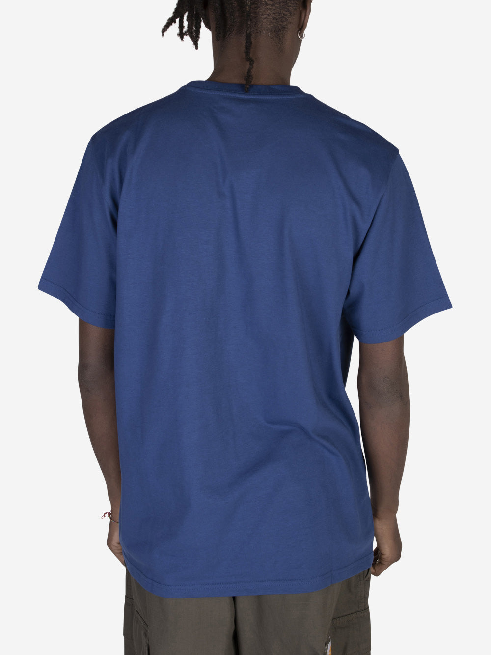 CARHARTT WIP T-shirt pocket in cotone blu Royal Urbanstaroma