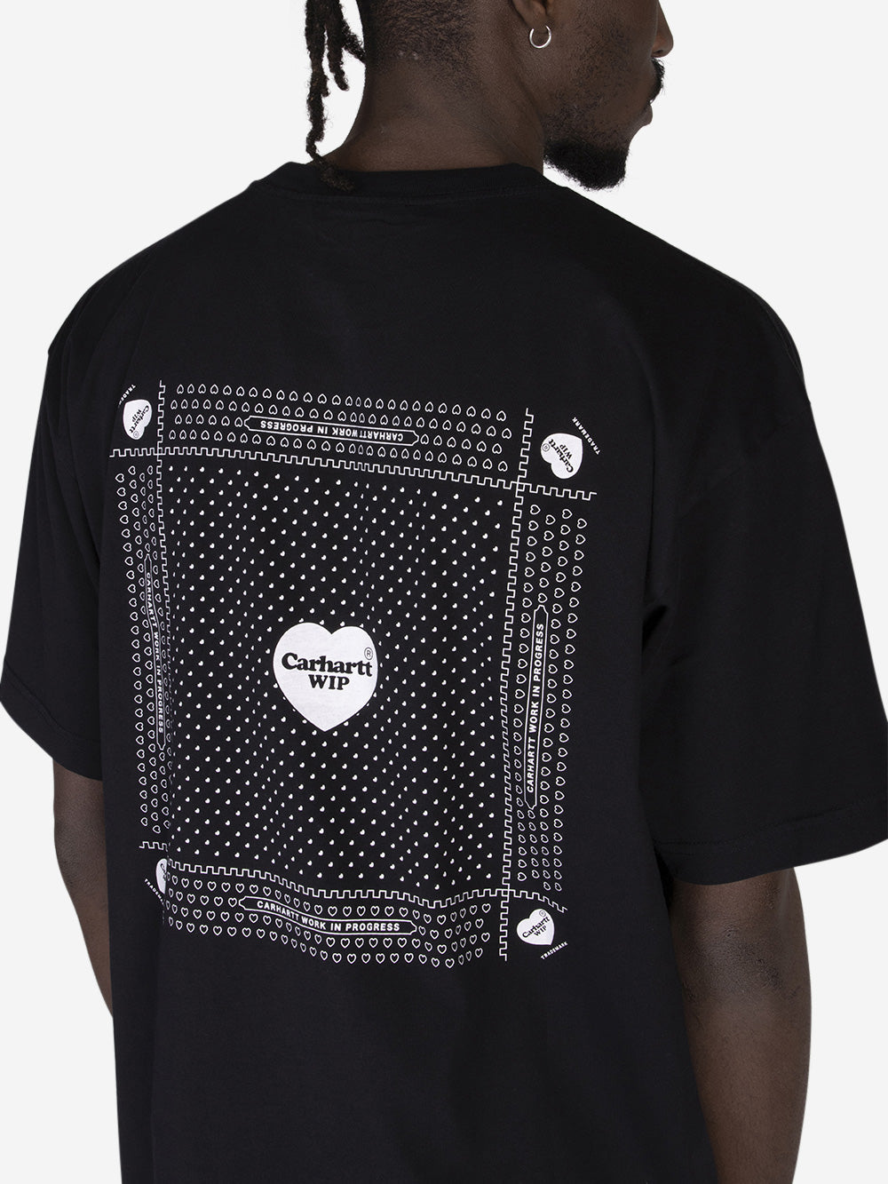 CARHARTT WIP S/S Heart Bandana T-shirt Nero Urbanstaroma