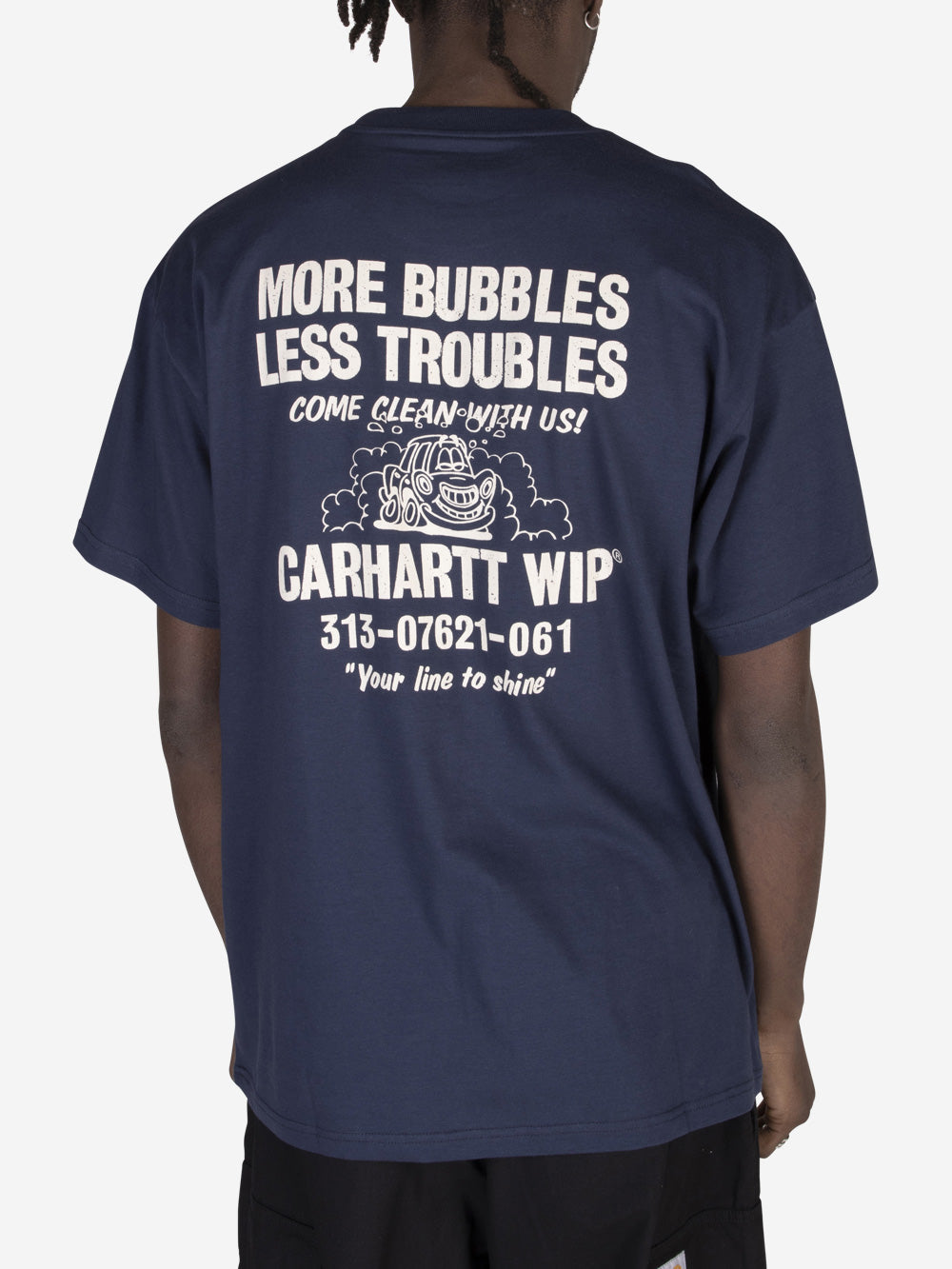CARHARTT WIP S/S Less Troubles T-Shirt Blu Urbanstaroma