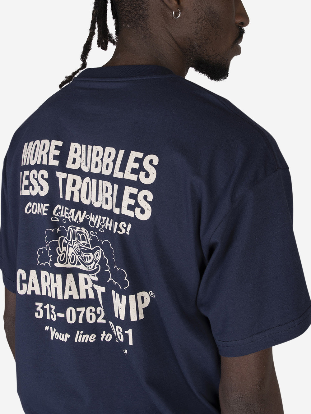 CARHARTT WIP S/S Less Troubles T-Shirt Blu Urbanstaroma