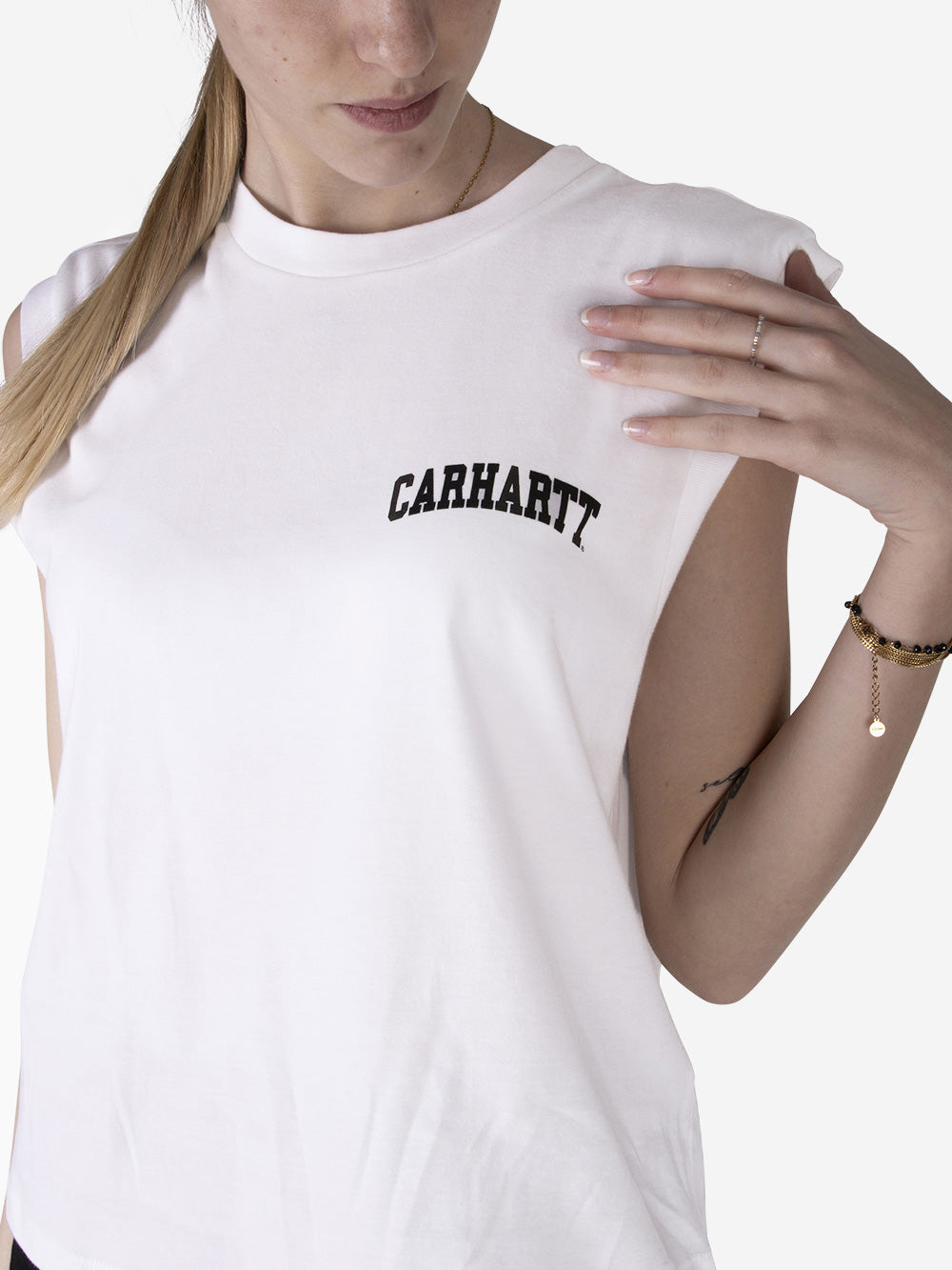 CARHARTT WIP W' University Script Top Bianco Urbanstaroma