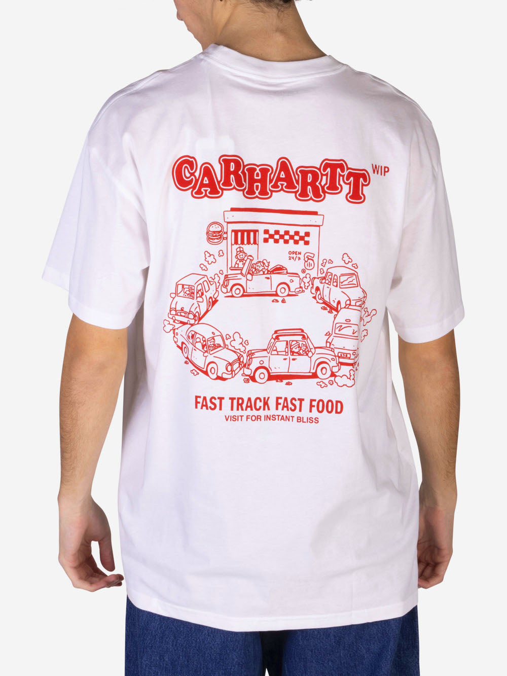 CARHARTT WIP T-shirt S/S "Fast Food" Bianco Urbanstaroma