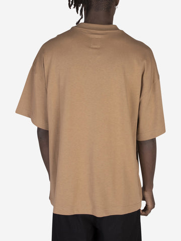 EMPORIO ARMANI SUSTAINABLE T-shirt in maglia di cotone Marrone