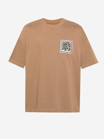 EMPORIO ARMANI SUSTAINABLE T-shirt in maglia di cotone Marrone