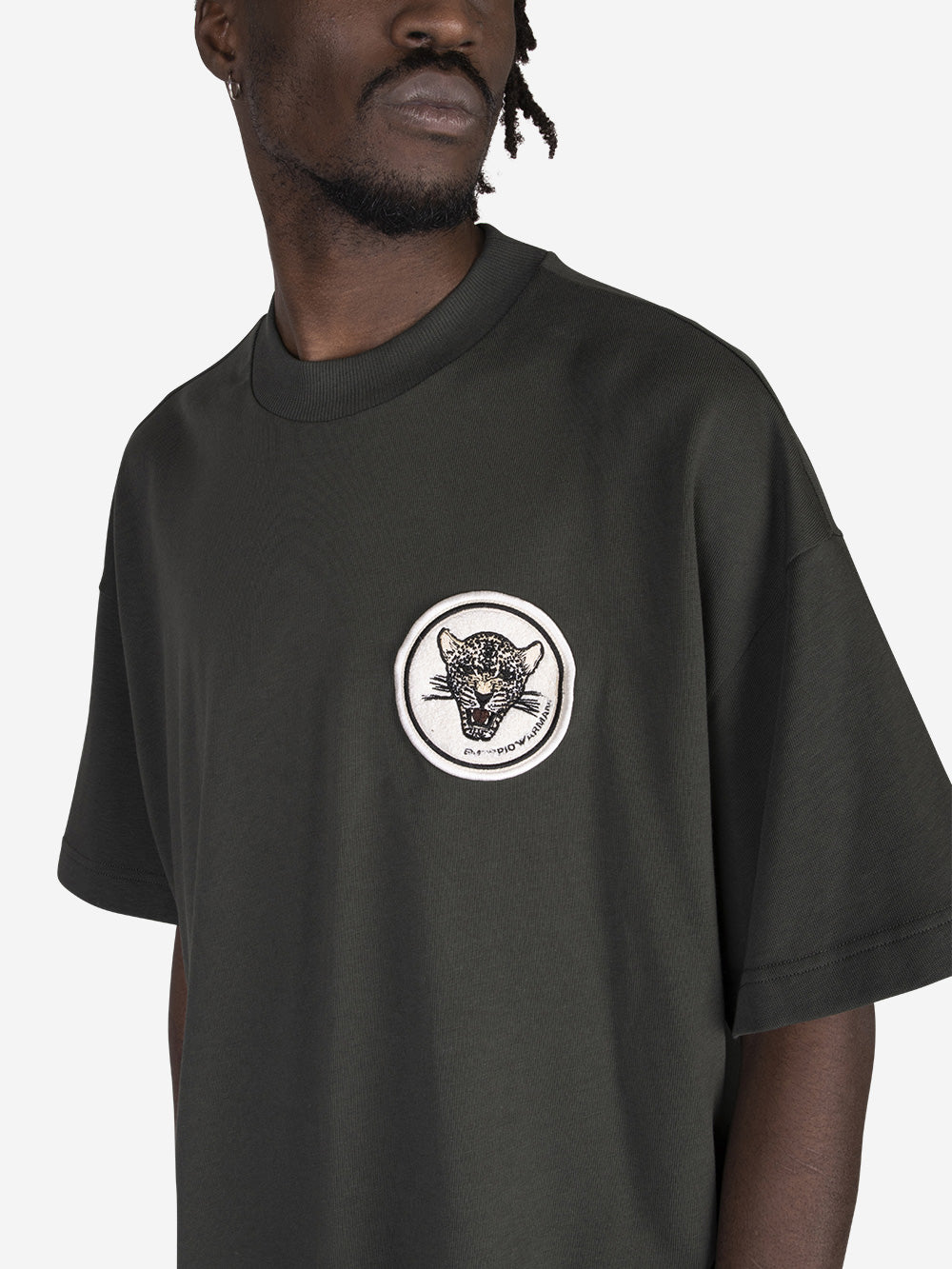 EMPORIO ARMANI SUSTAINABLE T-shirt in maglia di cotone Verde Urbanstaroma