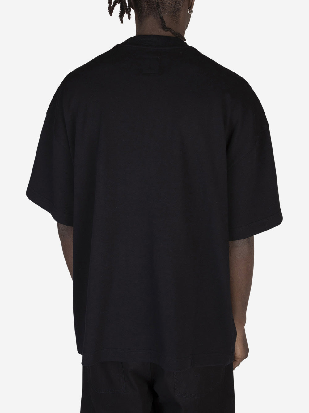 EMPORIO ARMANI SUSTAINABLE T-shirt in maglia di cotone Nero Urbanstaroma