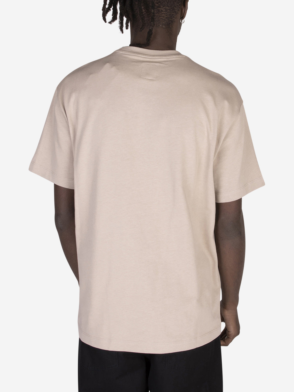 EMPORIO ARMANI SUSTAINABLE T-shirt in maglia di cotone Beige Urbanstaroma