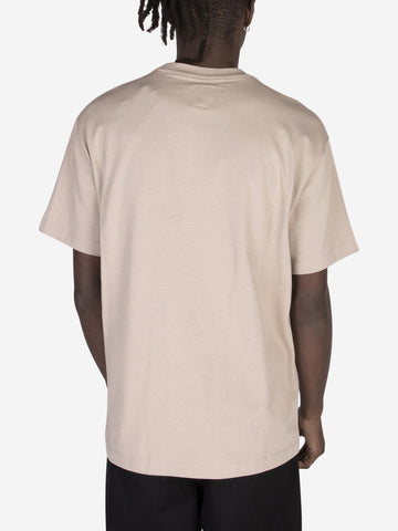 EMPORIO ARMANI SUSTAINABLE T-shirt in maglia di cotone Beige