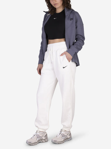 NIKE Pantaloni Sportswear Phoenix Fleece oversize a vita alta Bianco