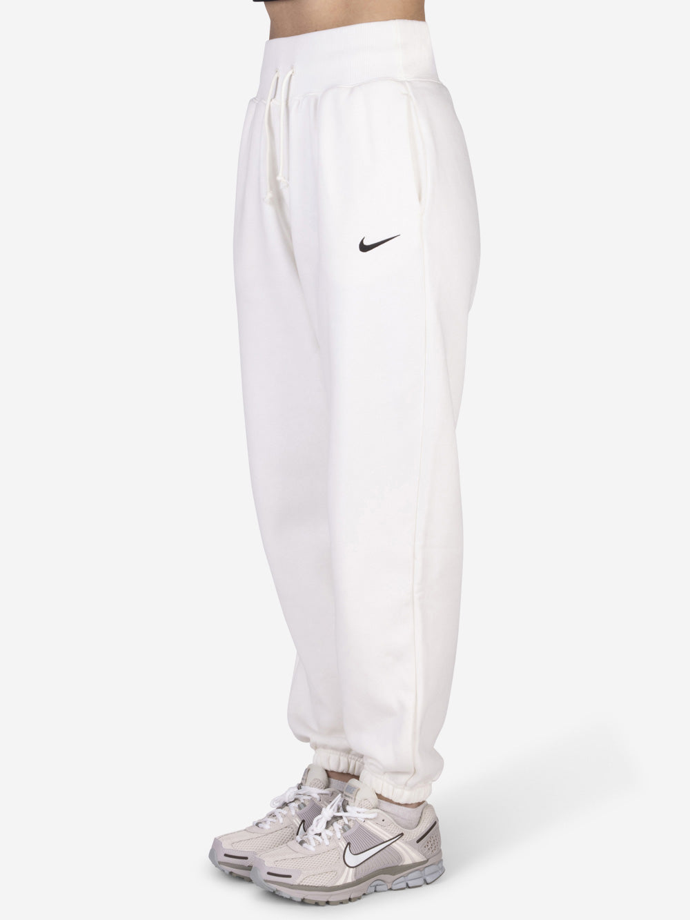 NIKE Pantaloni Sportswear Phoenix Fleece oversize a vita alta Bianco Urbanstaroma