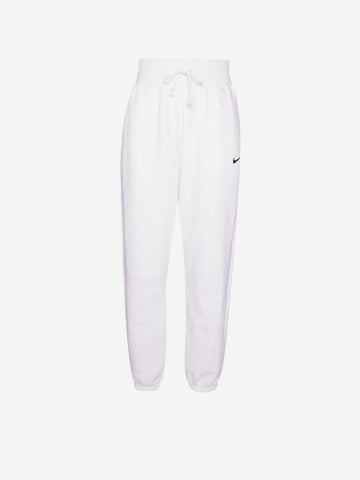 NIKE Pantaloni Sportswear Phoenix Fleece oversize a vita alta Bianco