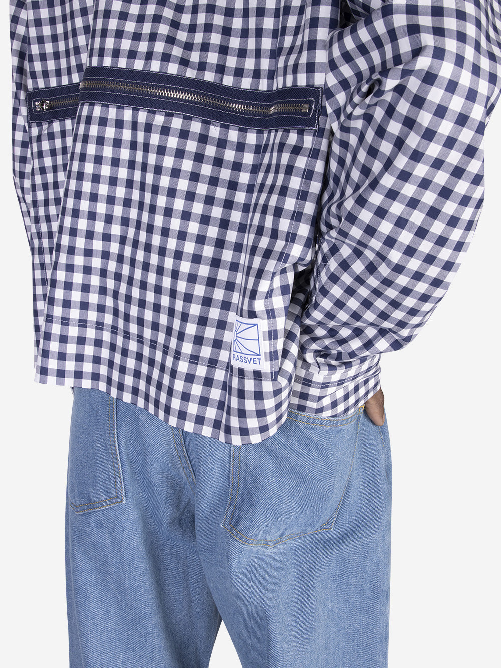 RASSVET (PACCBET) Camicia in vichy di cotone Blu Urbanstaroma