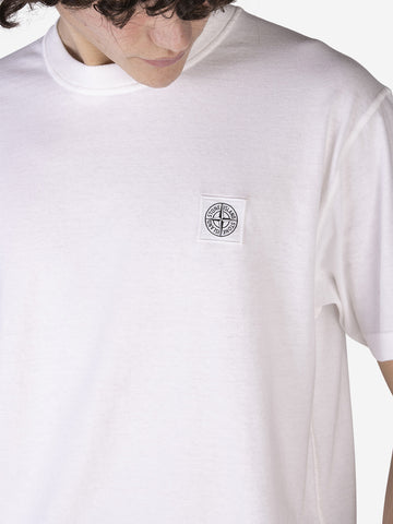 STONE ISLAND T-shirt in cotone biologico Bianco