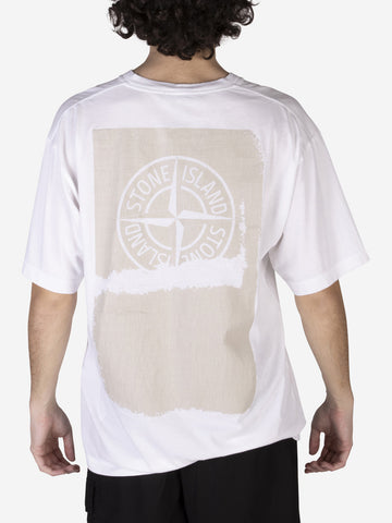 STONE ISLAND T-shirt con stampa Bianco