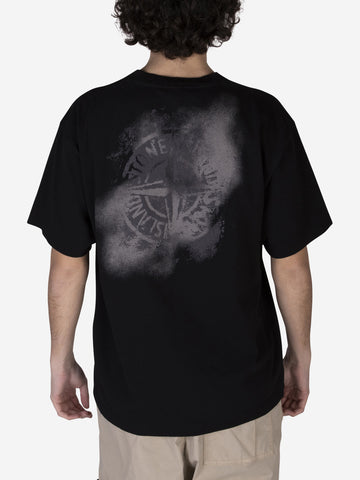 STONE ISLAND T-shirt con stampa Nero