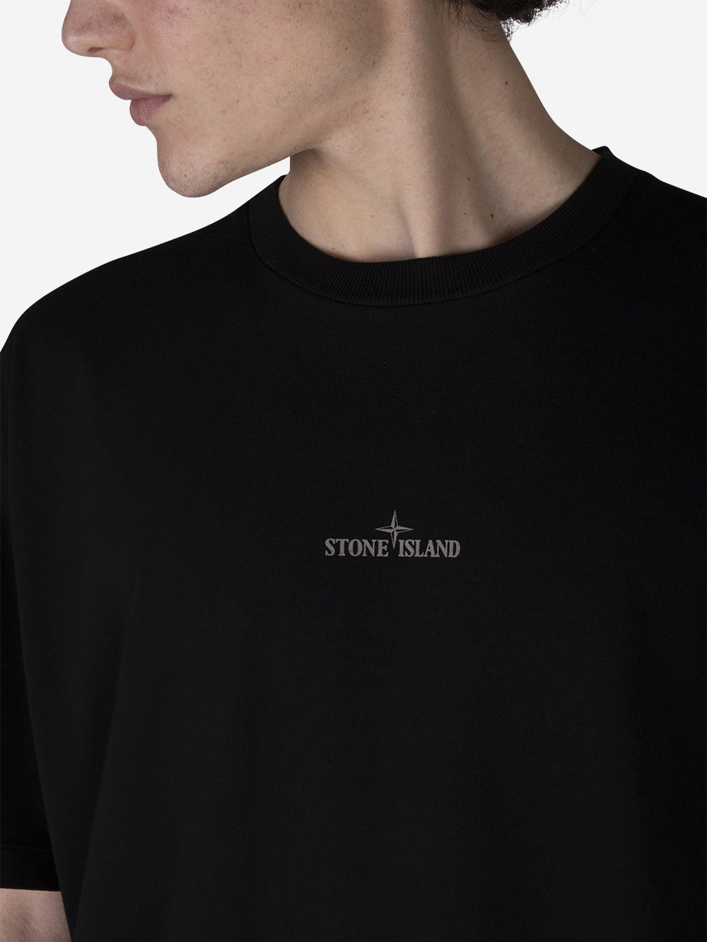 STONE ISLAND T-shirt con stampa Nero Urbanstaroma