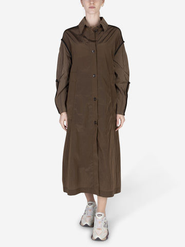 T_COAT Trench lungo Cacao