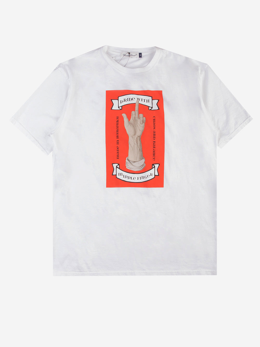 UNDERCOVER T-shirt 'Middle Finger' Bianco Urbanstaroma