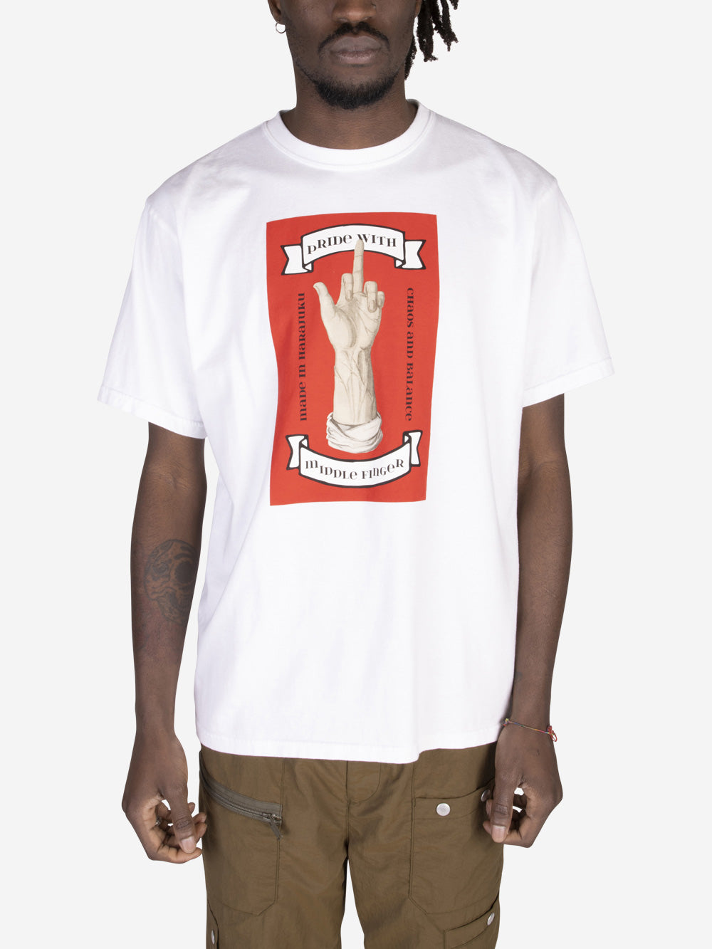 UNDERCOVER T-shirt 'Middle Finger' Bianco Urbanstaroma